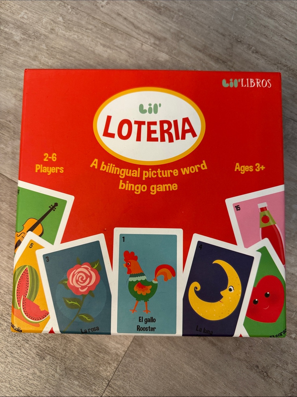 Lil' Loteria Bilingual Picture Word Bingo Game